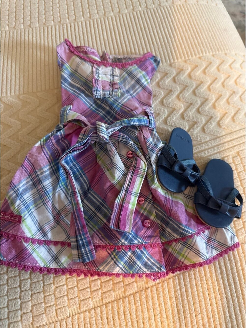 American Girl Plaid Party dress shoes B274